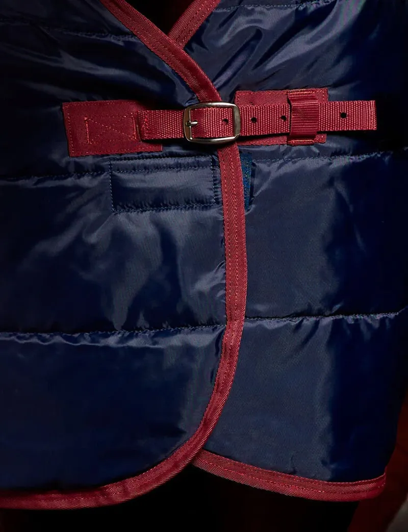 WeatherBeeta ComFiTec 210D Channel Quilt Stable Standard Neck 220g Rug - Navy/Burgundy-2