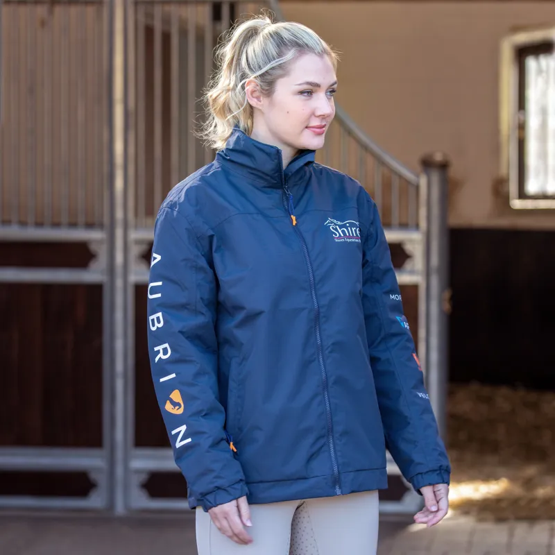 Shires Aubrion Branded Waterproof Unisex Jacket - Navy-1