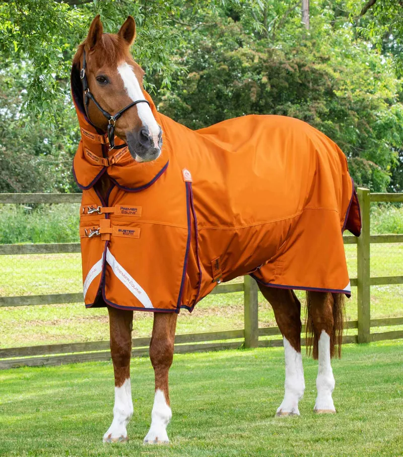 Premier Equine Buster Storm 200g Combo Turnout Rug - Burnt Orange