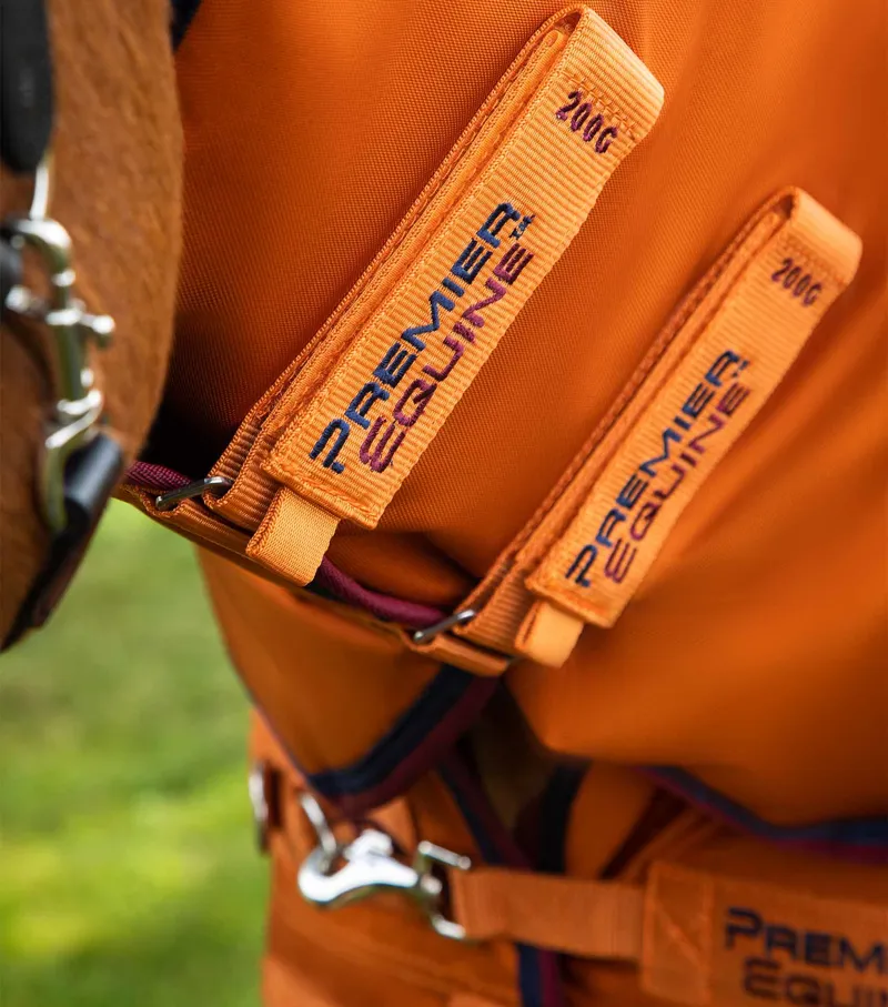 Premier Equine Buster Storm 200g Combo Turnout Rug - Burnt Orange-2