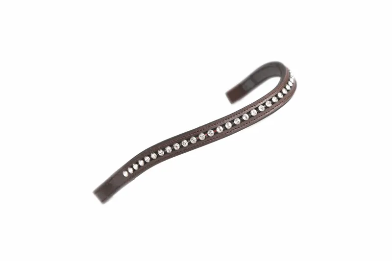 Shires Velociti GARA Large Diamante Browband - Havana/Clear