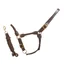 Cameo Rope Leather Headcollar with Leadrope - Chocolate Brown