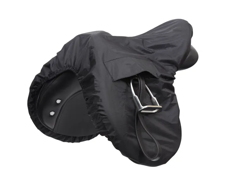 Shires Waterproof Ride-On Saddle Cover - Black