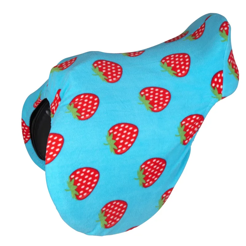Shires ARMA Printed Fleece Saddle Cover - Strawberry