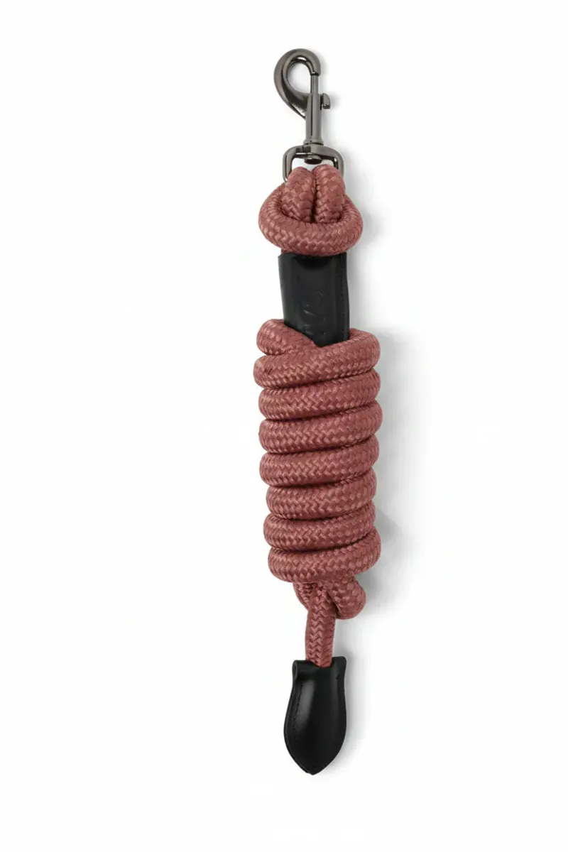 Cameo Competition Leather Leadrope - Dusky Pink