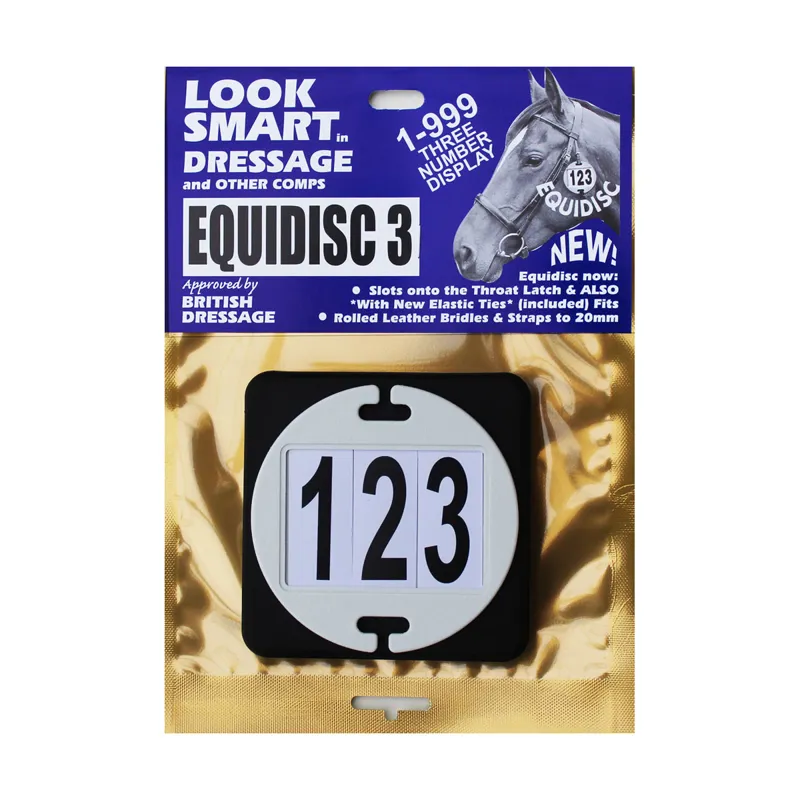 Equidisc Bridle Nuumbers - White