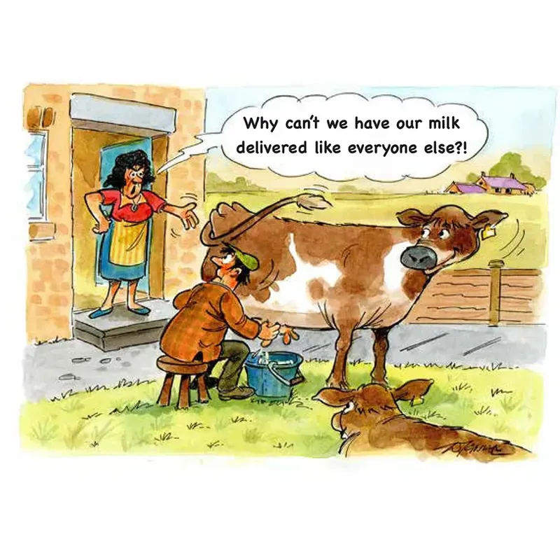 Kevin Milner Countryside Cards - Milking Day