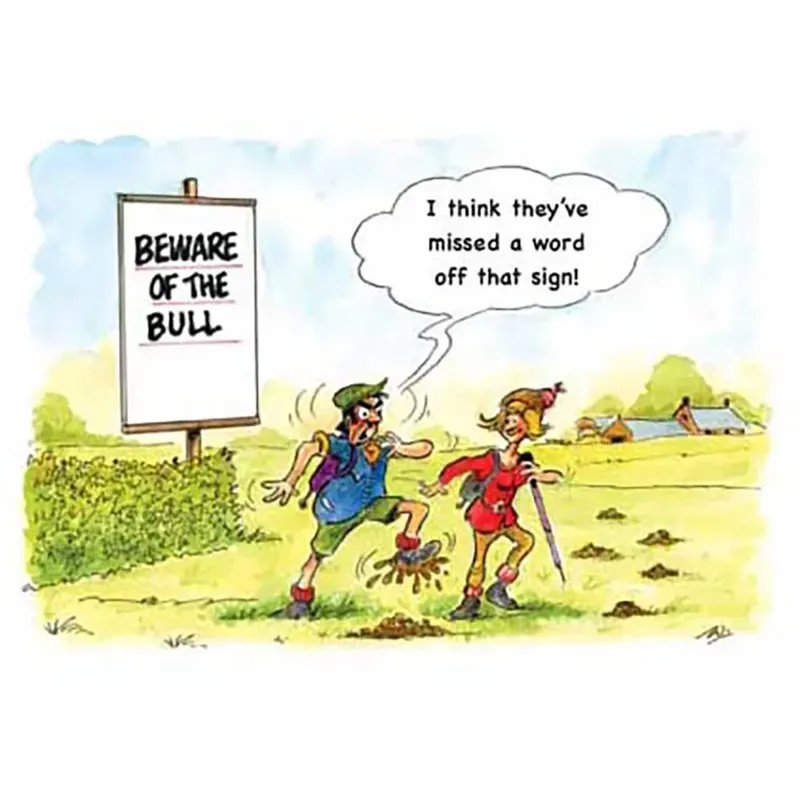 Kevin Milner Countryside Cards - Beware of The Bull