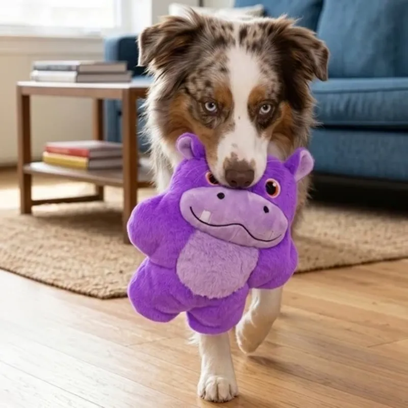 KONG Extra Large Dog Toy - Snuzzles Hippo -1