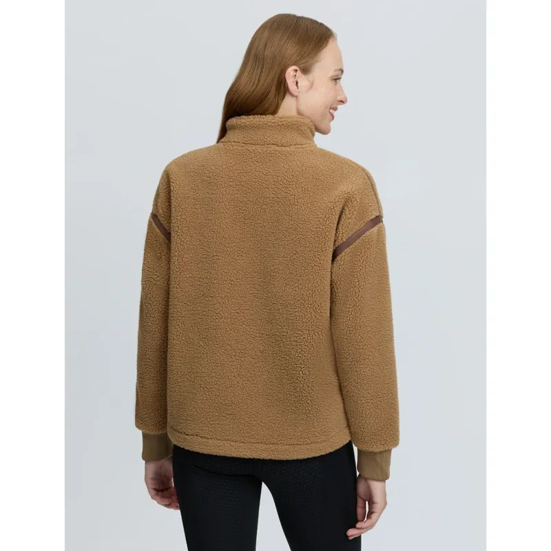 LeMieux Avery Teddy Quarter Zip Fleece - Caramel-3