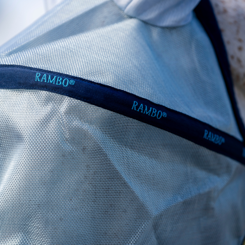 Horseware Rambo Plus Fly Mask - Azure Blue/Electric Blue-2