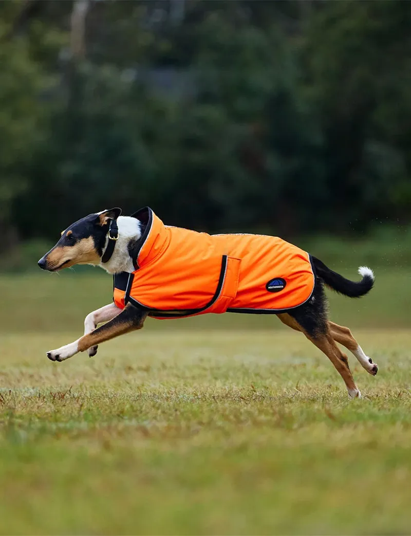 WeatherBeeta ComFiTec Reflective 300D Deluxe Showerproof Dog Coat - Orange