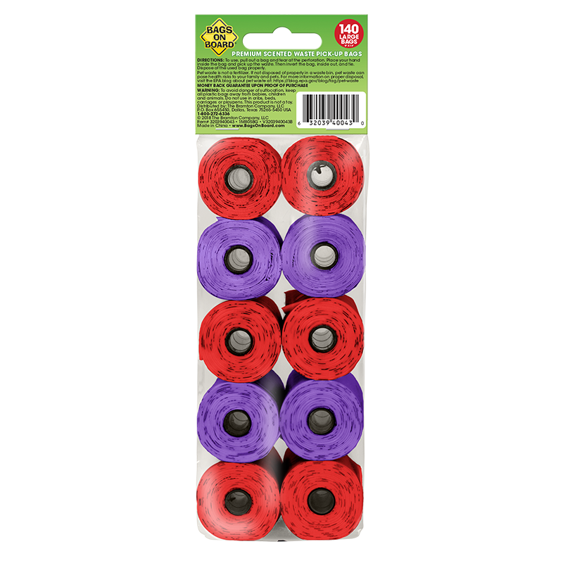 Bags On Board Scented Refill Rolls - 10 X 14 Bags - Triple Berry-1