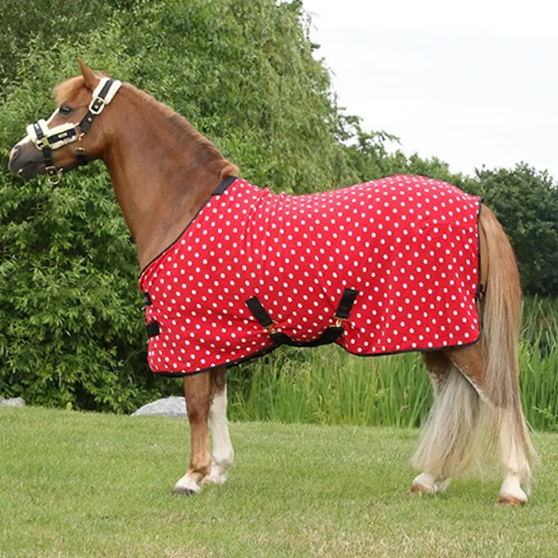 Supreme Products Dotty Fleece Rug - Rich Raspberry