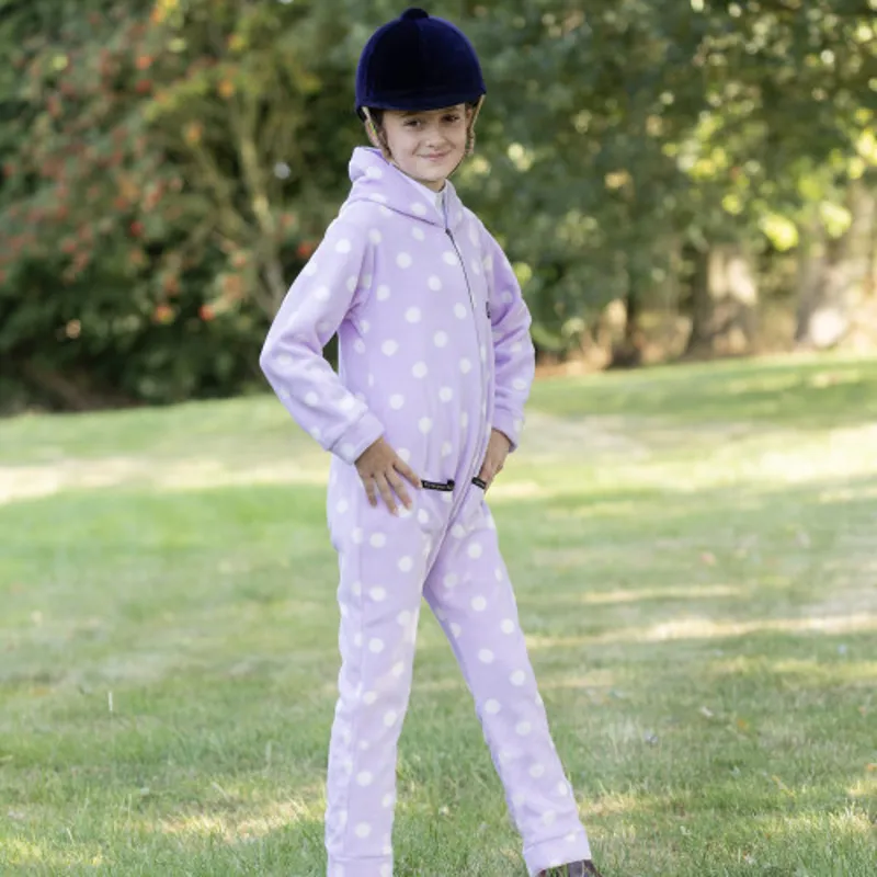 Supreme Products Child's Dotty Fleece Onesie - Lavish Lilac-1