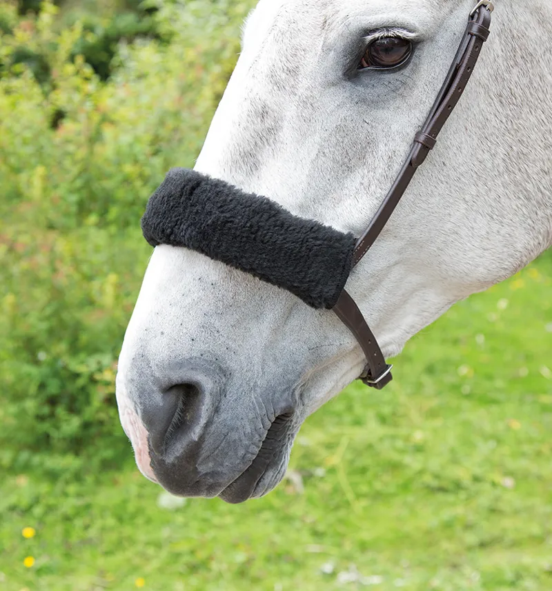 Shires Acrilan Noseband Sleeve - Black