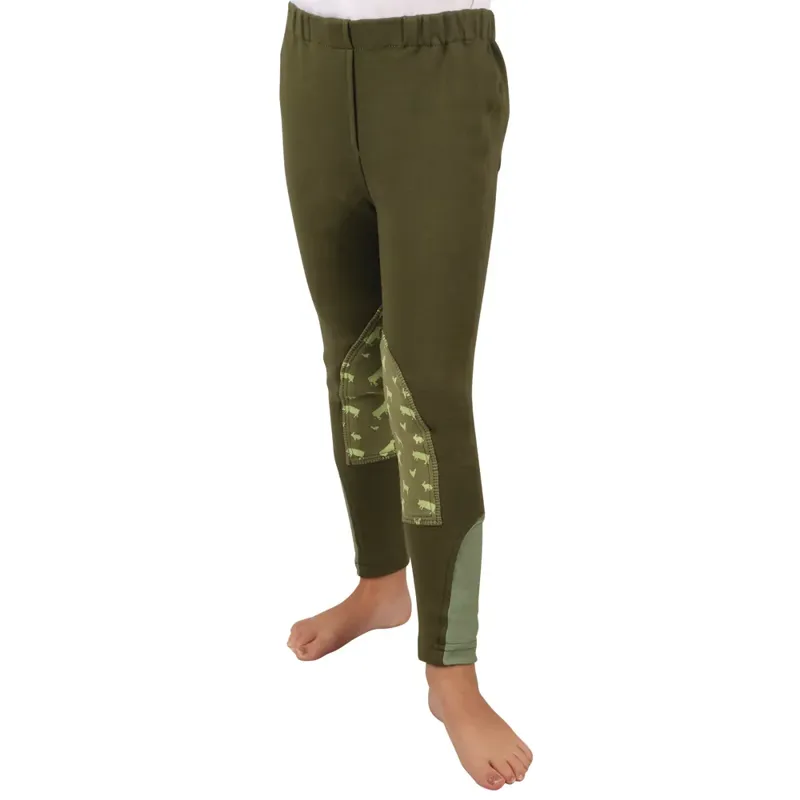 Little Knight Farm Collection Children's Jodhpurs - Olive Green-1