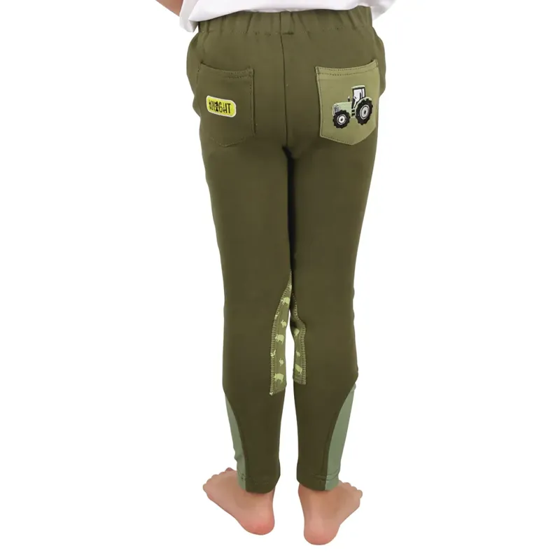 Little Knight Farm Collection Children's Jodhpurs - Olive Green-2