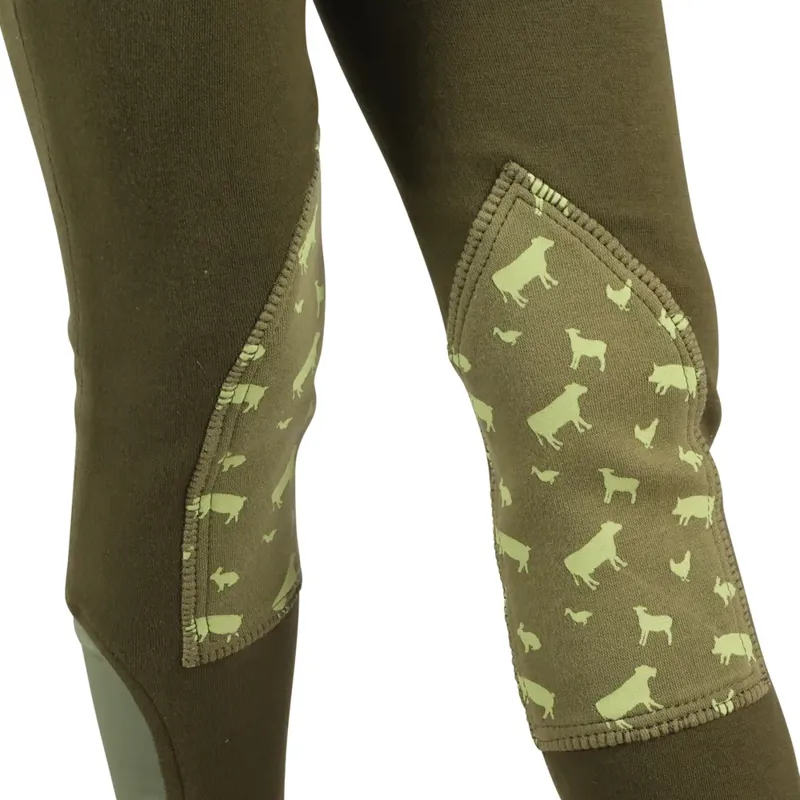 Little Knight Farm Collection Children's Jodhpurs - Olive Green-3