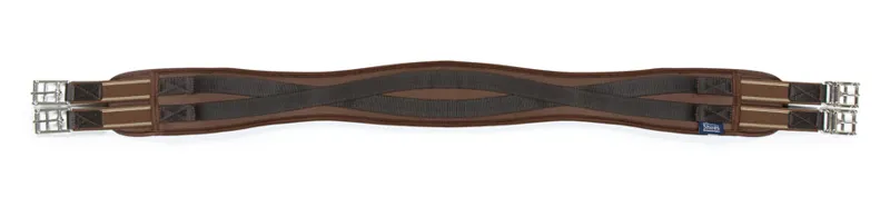 Shires ARMA Memory Foam Girth with Elastic - Brown