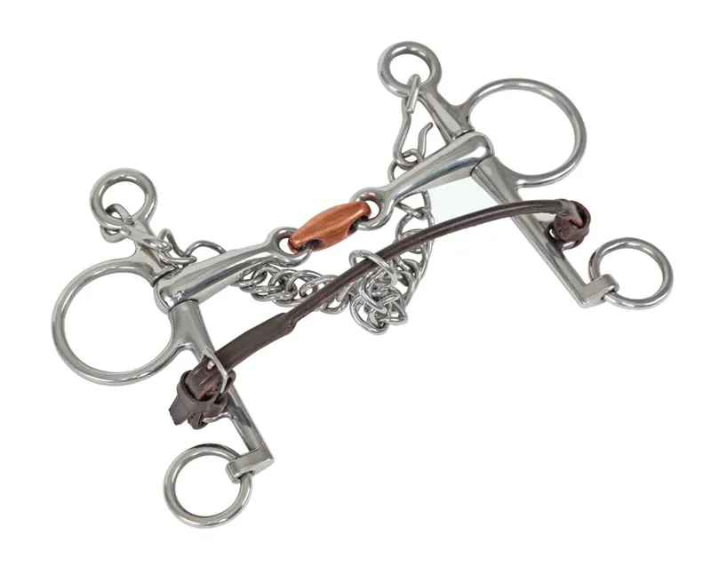 Shires Velociti GARA Rolled Leather Lip Strap - Black