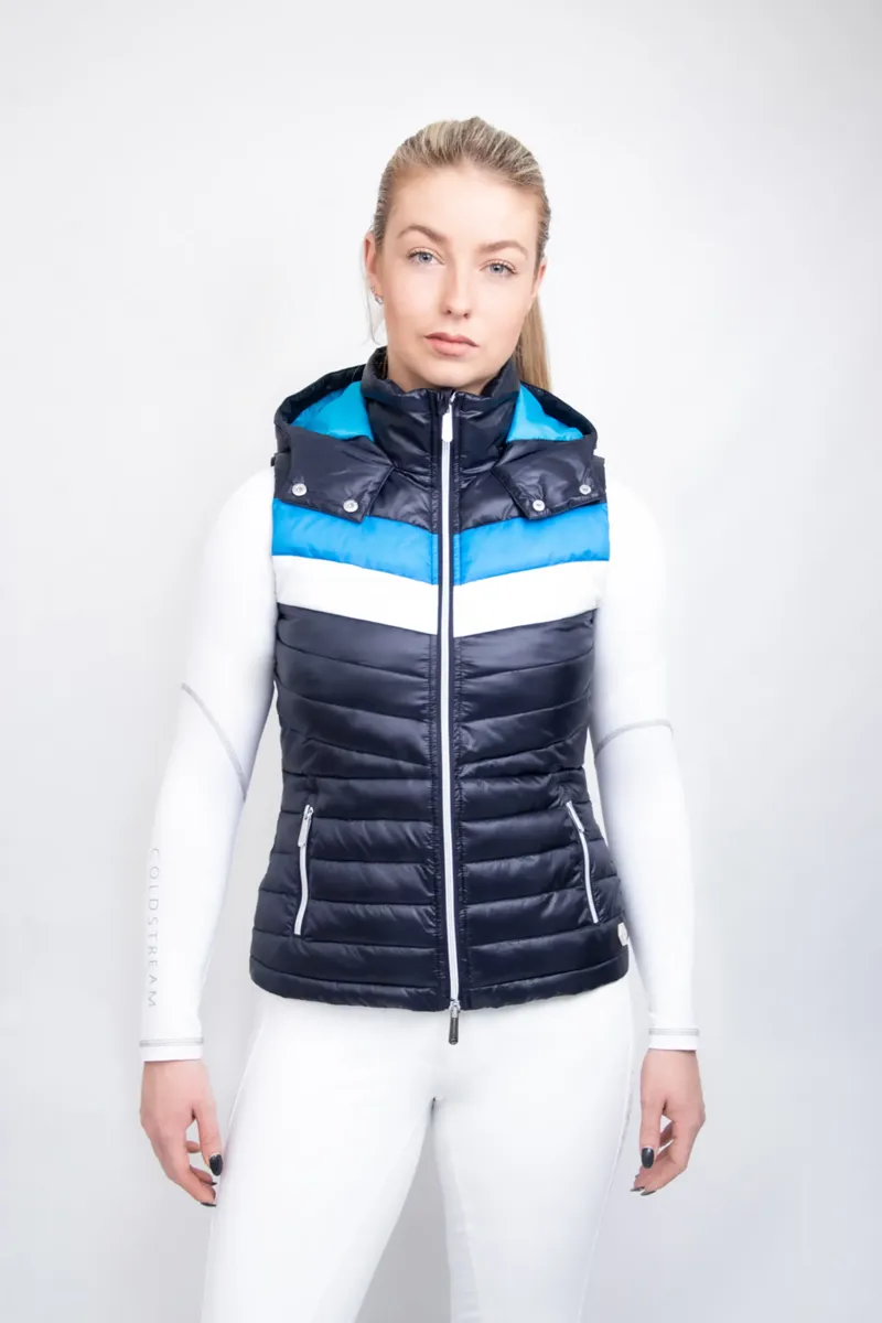 Coldstream Southdean Quilted Gilet - Navy/White/Blue
