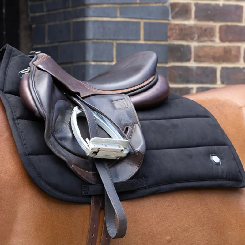 Coldstream Belford Suede GP Saddle Pad - Black-1