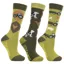 Little Knight Farm Collection Children's Socks - Pack of 3 - Olive Green