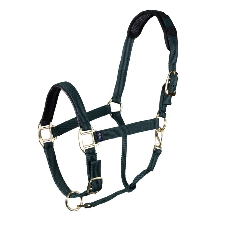 Shires Topaz Nylon Headcollar - Dark Green