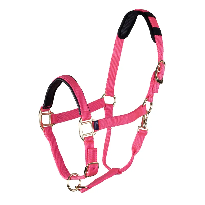 Shires Topaz Nylon Headcollar - Pink