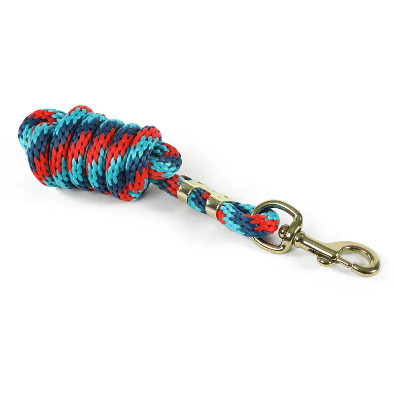 Shires Topaz Lead Rope - Navy/Red/Turquoise