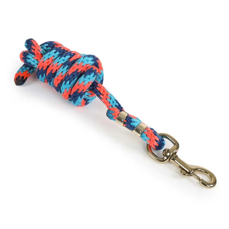 Shires Topaz Lead Rope - Orange/Navy/Turquoise