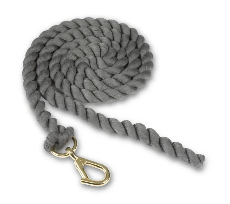 Shires Plain Lead Rope - Grey
