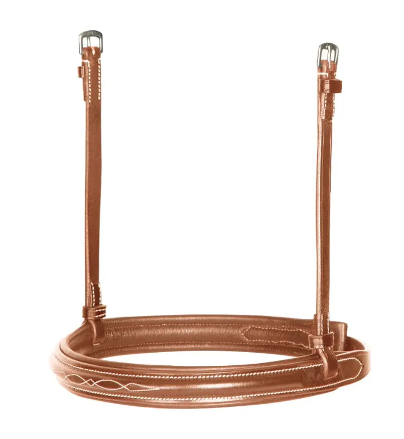 Shires Avignon Padded Raised Cavesson Noseband - Oak