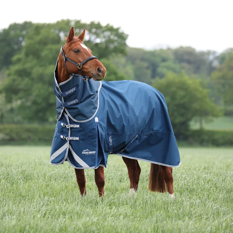 Shires Highlander Original 50g Turnout Rug and Neck Set - Ocean