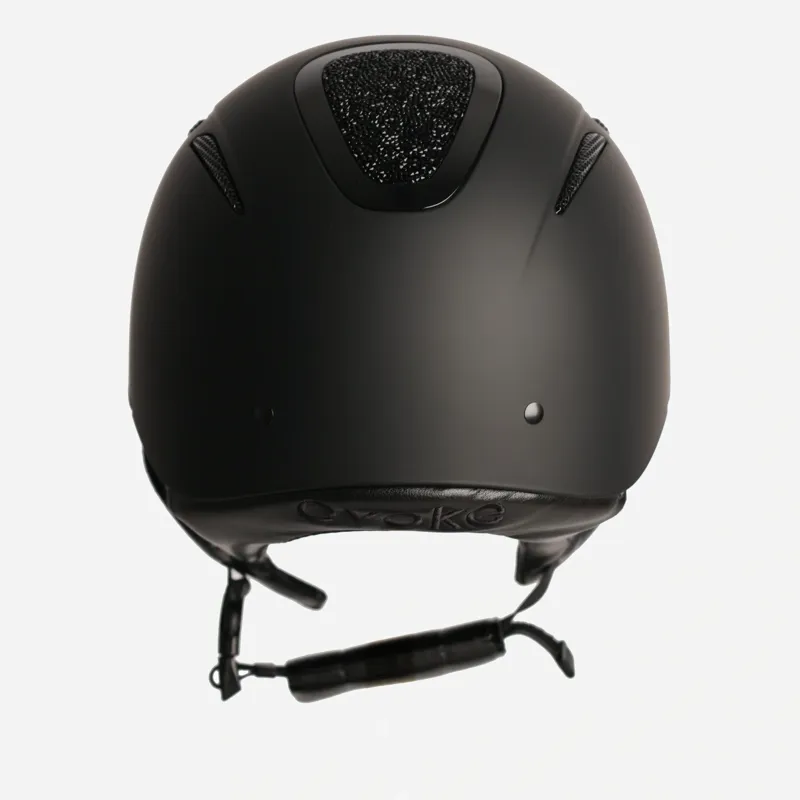 Evoke Elara Classic Peak Riding Hat - Black/Jet Black Crystal-2