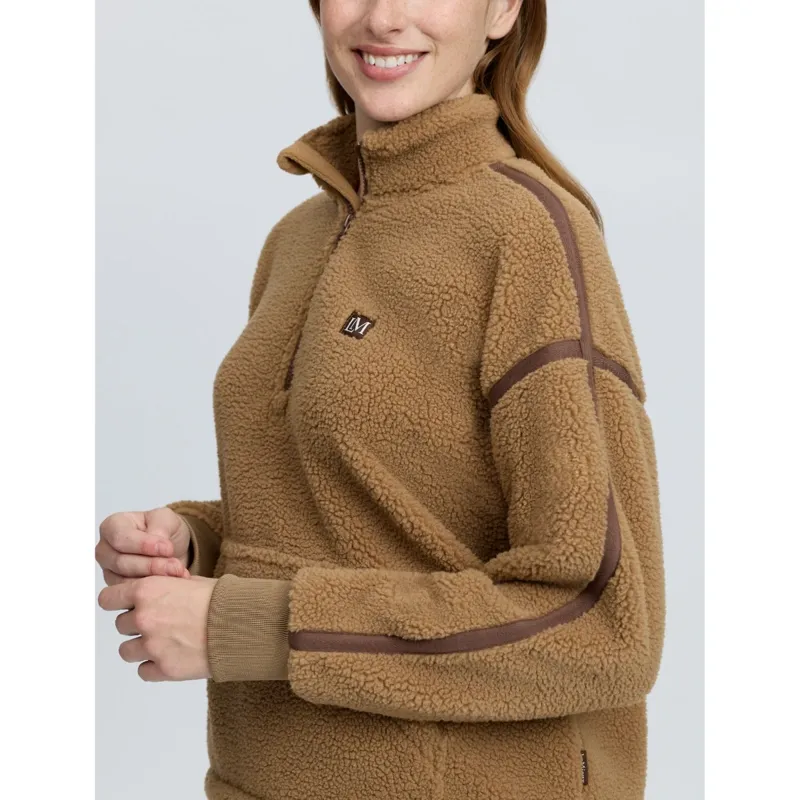 LeMieux Avery Teddy Quarter Zip Fleece - Caramel-4