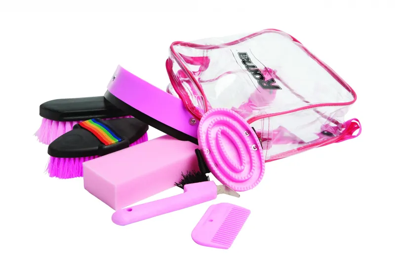 Roma Backpack 7 Piece Grooming Kit - Pink