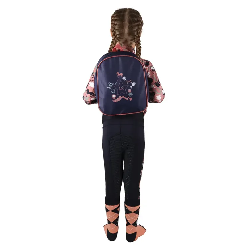 Pony Passion Complete Grooming Kit Rucksack By Little Rider - Navy/Blush-1