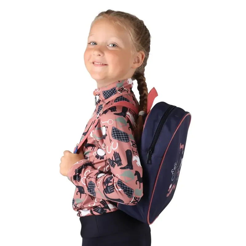 Pony Passion Complete Grooming Kit Rucksack By Little Rider - Navy/Blush-2