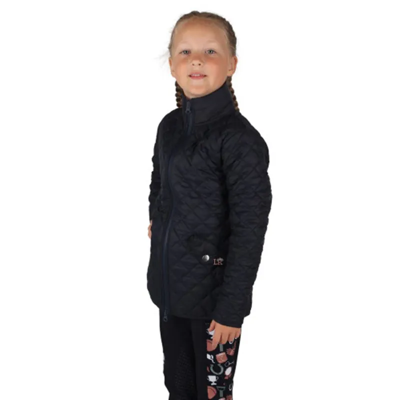 Pony Passion Quilted Jacket By Little Rider - Navy