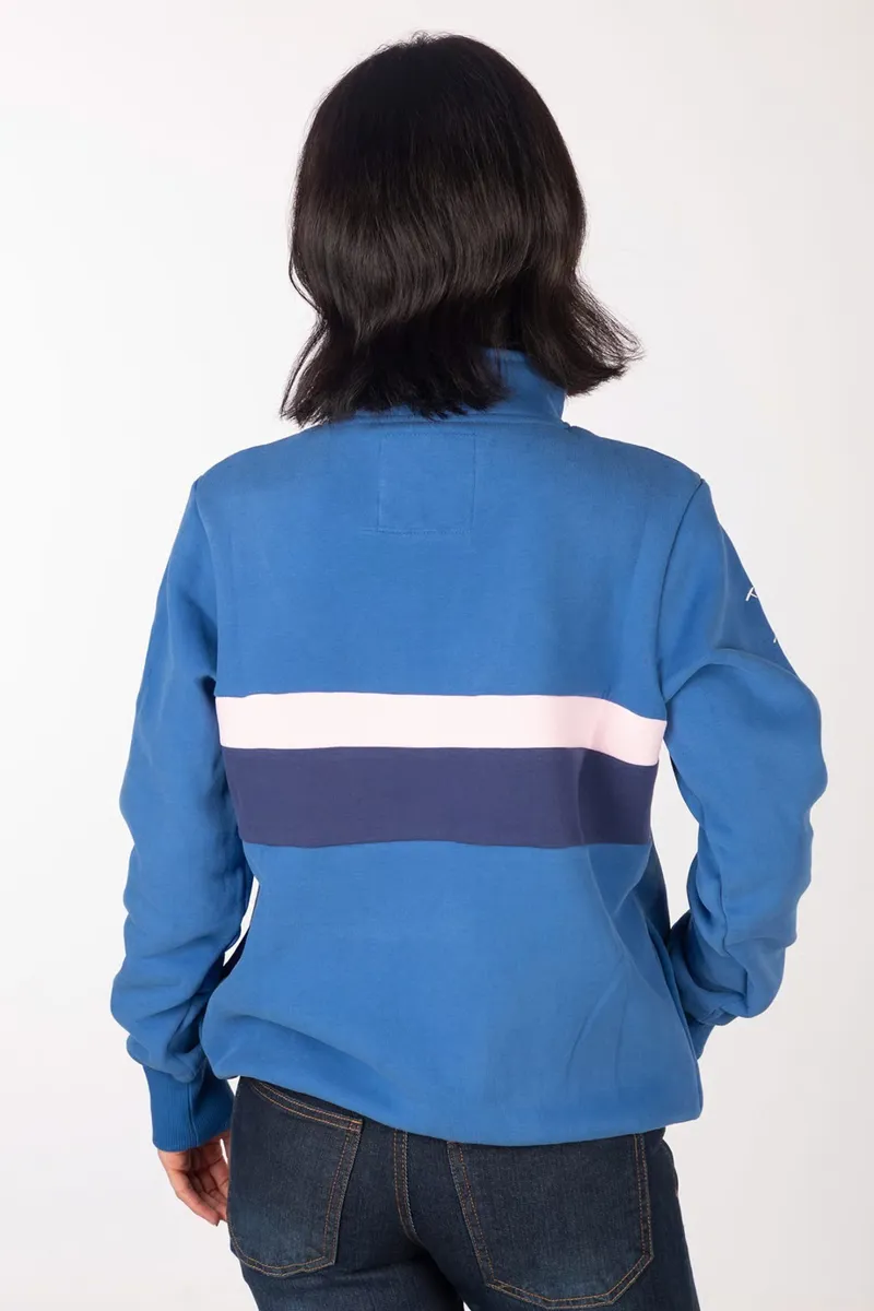Rydale Ladies Bramham Stripe Sweatshirt - Blue/Navy-1