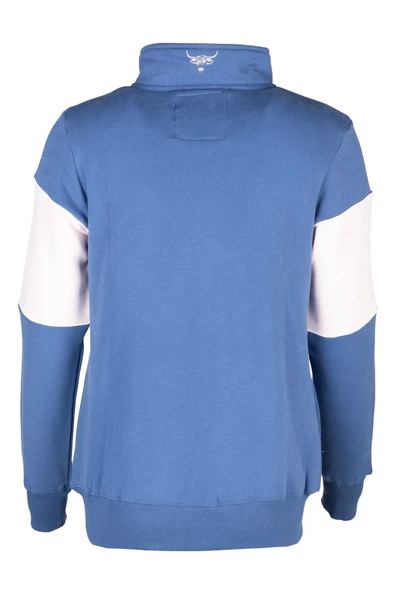 Rydale Ladies Byland Highland Cow Sweatshirt - Mid Blue/Pale Blue-1