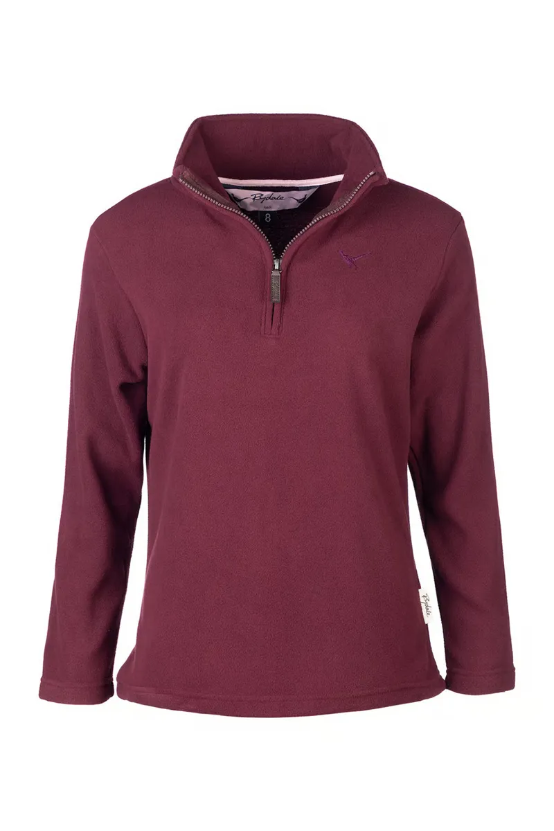 Rydale Ladies Kelk Overhead Pheasant Fleece - Dark Burgundy