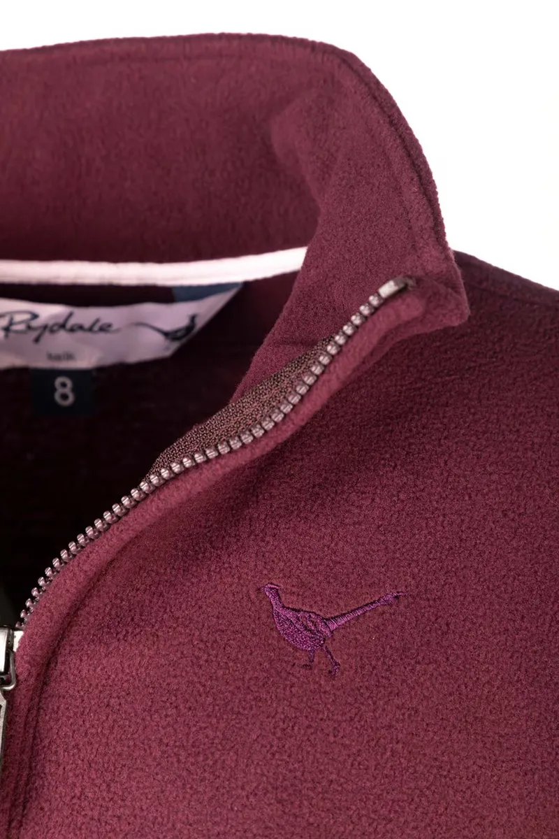 Rydale Ladies Kelk Overhead Pheasant Fleece - Dark Burgundy-2