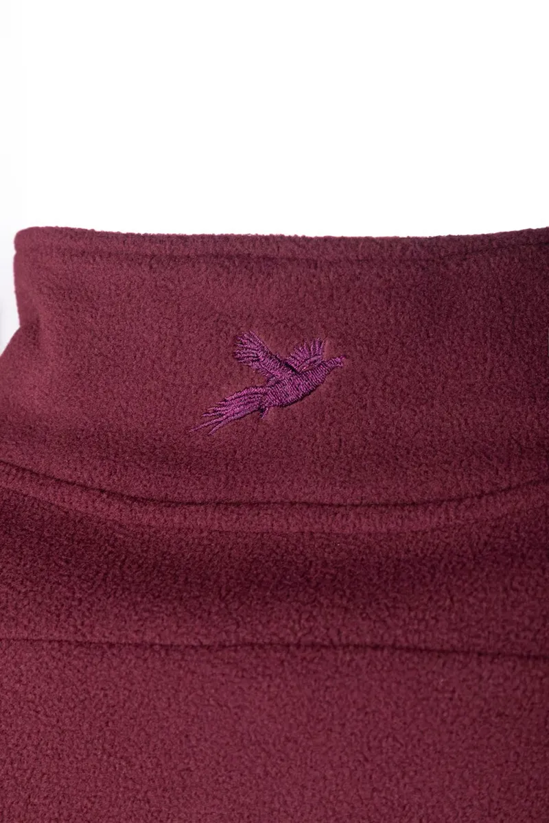 Rydale Ladies Kelk Overhead Pheasant Fleece - Dark Burgundy-3