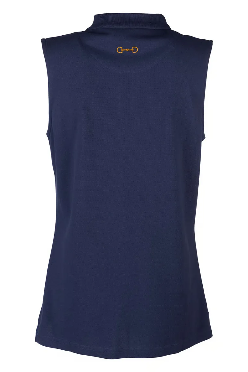 Rydale Ladies Kirby Sleeveless Polo Shirt - Navy-1