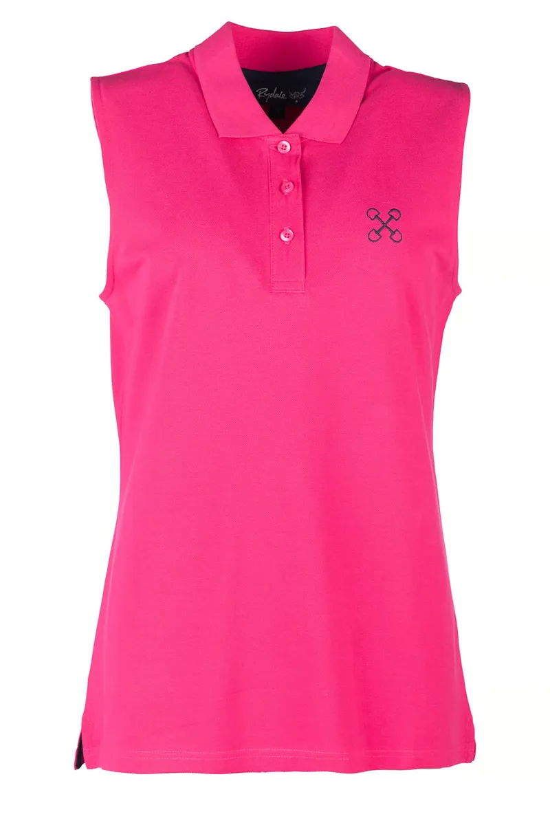 Rydale Ladies Kirby Sleeveless Polo Shirt - Bonbon