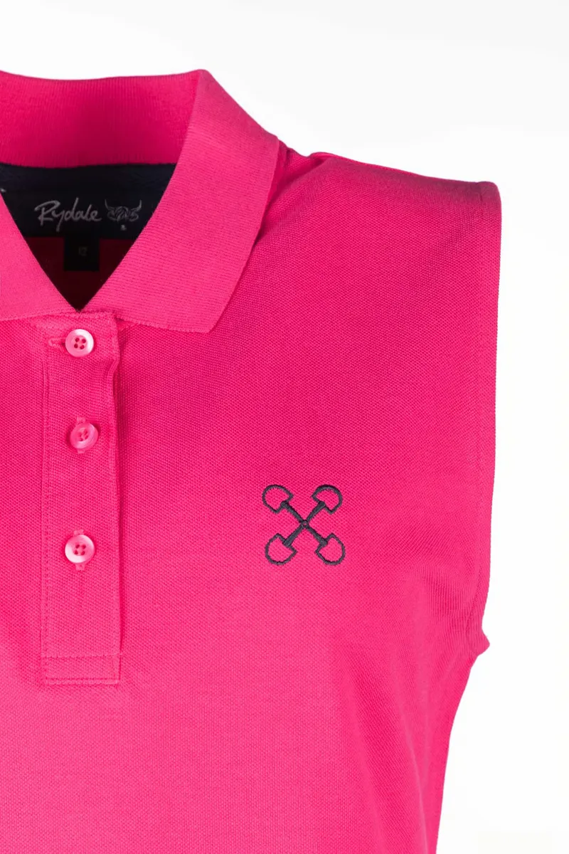 Rydale Ladies Kirby Sleeveless Polo Shirt - Bonbon-2