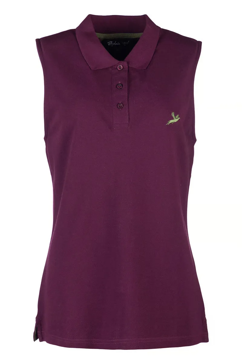 Rydale Ladies Kirby Sleeveless Polo Shirt - Dark Berry